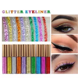 image-HANDAIYAN Brand 1 Pcs Glitter Liquid Eyeliner Pen 10 Colors Metallic Shine Eye Shadow & Liner Combination Pencil Eyes Makeup