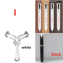 image-Eyebrow Shaping Set 3 In 1 Foldable Adjustable Eyebrow Stencil For Perfect Brows Shapes Makeup