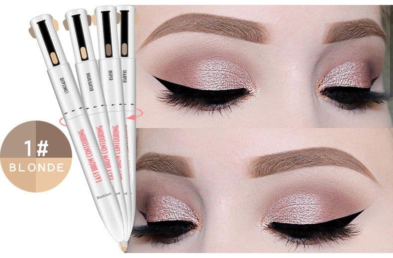 image-Eyebrow Shaping Set 3 In 1 Foldable Adjustable Eyebrow Stencil For Perfect Brows Shapes Makeup