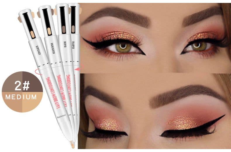 image-Eyebrow Shaping Set 3 In 1 Foldable Adjustable Eyebrow Stencil For Perfect Brows Shapes Makeup