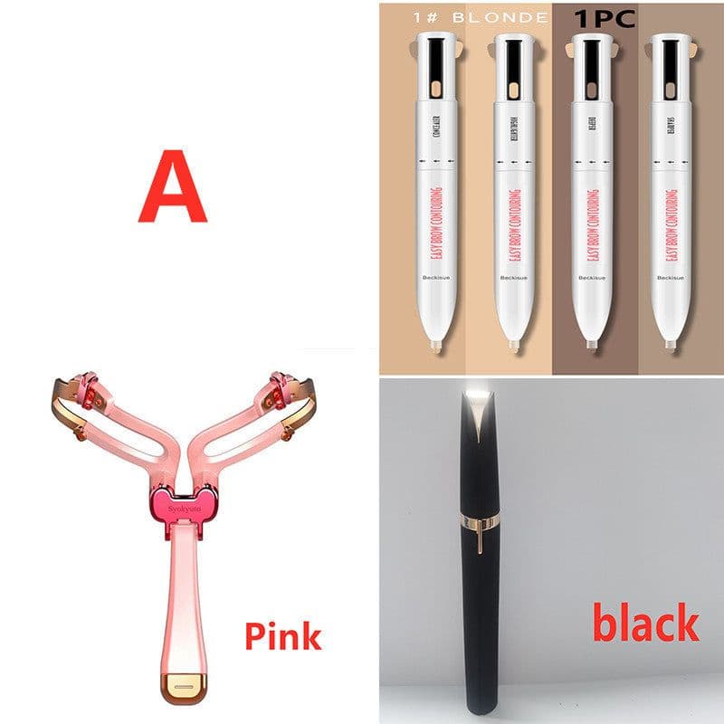 image-Eyebrow Shaping Set 3 In 1 Foldable Adjustable Eyebrow Stencil For Perfect Brows Shapes Makeup