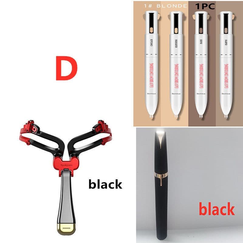 image-Eyebrow Shaping Set 3 In 1 Foldable Adjustable Eyebrow Stencil For Perfect Brows Shapes Makeup