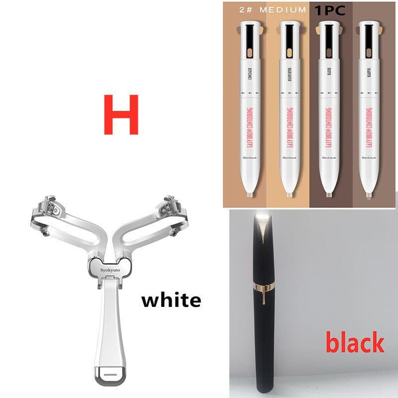 image-Eyebrow Shaping Set 3 In 1 Foldable Adjustable Eyebrow Stencil For Perfect Brows Shapes Makeup