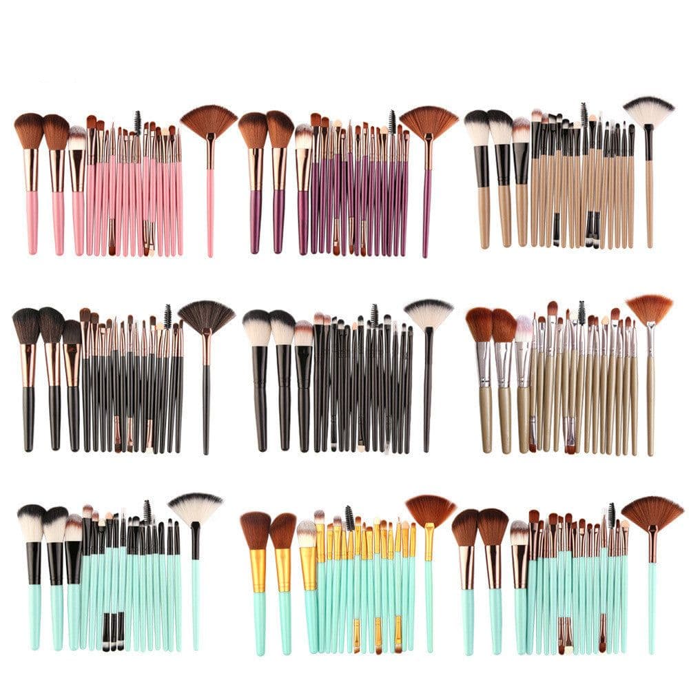 image-Eye Brushes, Blush Brush, Iip Brush And Fan-Shaped Makeup Brush Set