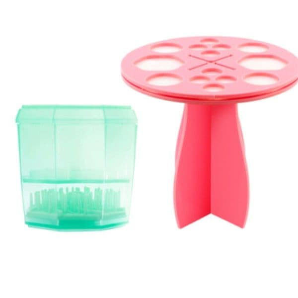 image-14 Hole Make up Brush Set Dry Rack Drying Brushes Shelf Multifunction Stand Display Cosmetic Clean Tool Wash Makeup Brush Holder