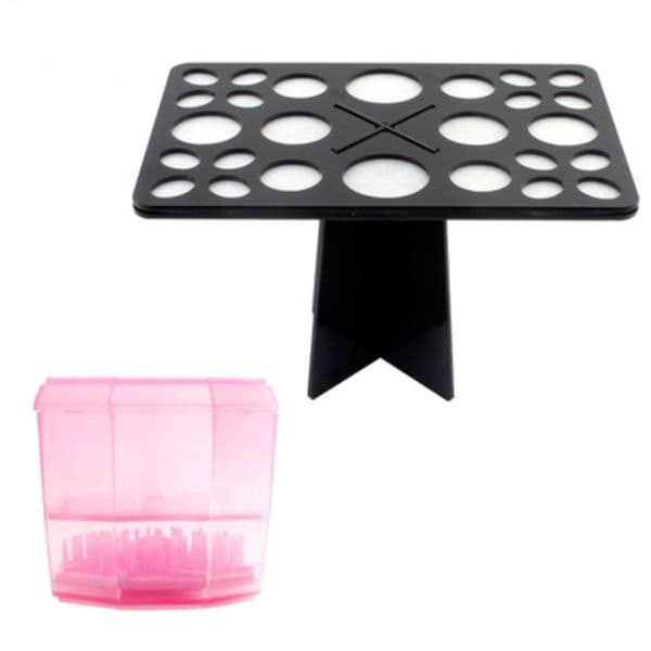 image-14 Hole Make up Brush Set Dry Rack Drying Brushes Shelf Multifunction Stand Display Cosmetic Clean Tool Wash Makeup Brush Holder