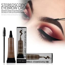 image-Eyebrow Makeup Henna Gel Black Brown Waterproof Durable Liquid Tint Brush Sets Tattoo Paint Kit Cream Enhancer Dye Cosmetic Tool