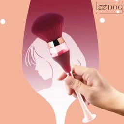 image-Single Large Makeup Brushes Fluffy Powder Blush Compensator Creative Wine Glass Shape Crafts Level Cosmetic Beauty Tools