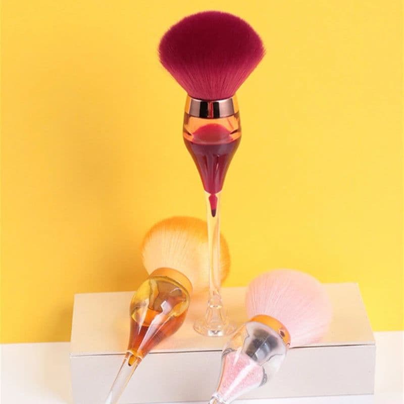 image-Single Large Makeup Brushes Fluffy Powder Blush Compensator Creative Wine Glass Shape Crafts Level Cosmetic Beauty Tools