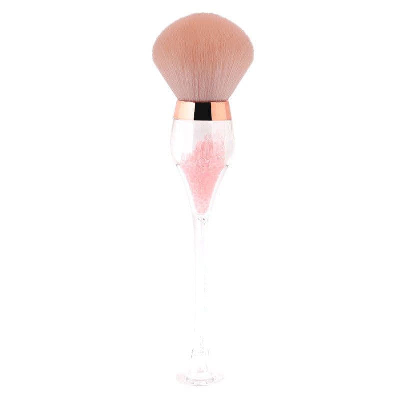 image-Single Large Makeup Brushes Fluffy Powder Blush Compensator Creative Wine Glass Shape Crafts Level Cosmetic Beauty Tools