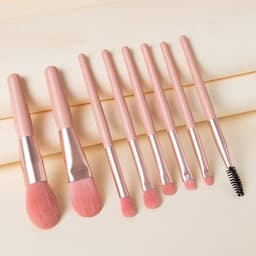 image-Travel Portable 8 Mini Makeup Brush Beauty Set