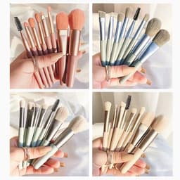 image-Travel Portable 8 Mini Makeup Brush Beauty Set
