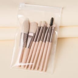 image-Travel Portable 8 Mini Makeup Brush Beauty Set