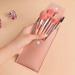 image-Travel Portable 8 Mini Makeup Brush Beauty Set