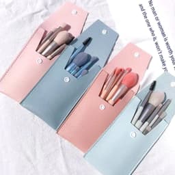 image-Travel Portable 8 Mini Makeup Brush Beauty Set