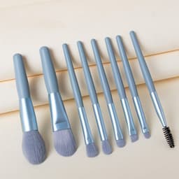 image-Travel Portable 8 Mini Makeup Brush Beauty Set