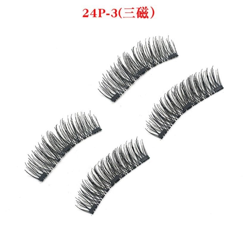 image-3D double magnet false eyelashes 24P double magnet false Mascara free magnetic false eyelash double magnet eyelashes