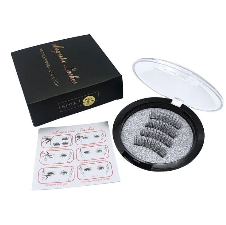 image-3D double magnet false eyelashes 24P double magnet false Mascara free magnetic false eyelash double magnet eyelashes