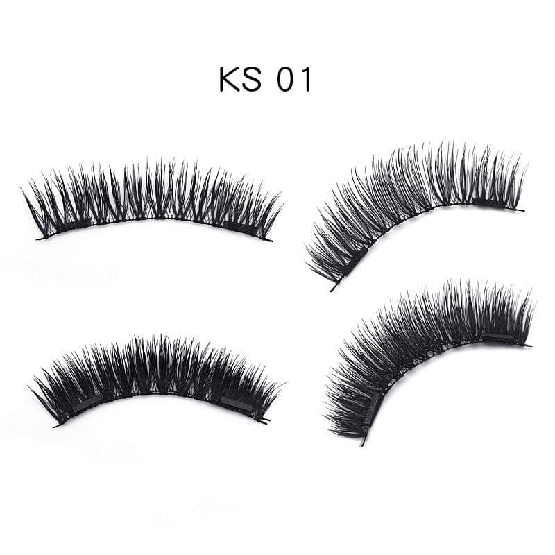 image-3D double magnet false eyelashes 24P double magnet false Mascara free magnetic false eyelash double magnet eyelashes