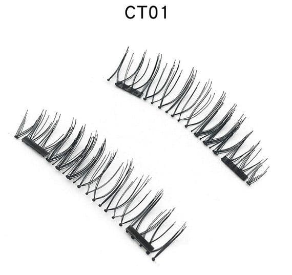 image-3D double magnet false eyelashes 24P double magnet false Mascara free magnetic false eyelash double magnet eyelashes