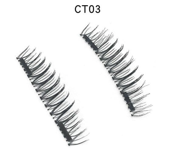 image-3D double magnet false eyelashes 24P double magnet false Mascara free magnetic false eyelash double magnet eyelashes