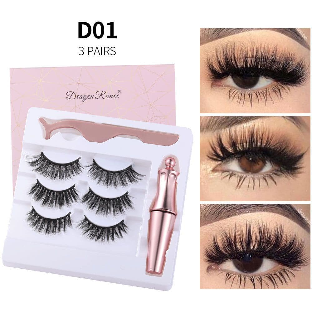 image-Natural Long Lasting Magnetic Liquid Eyeliner & Magnetic False Eyelashes & Tweezer Set Make up Set