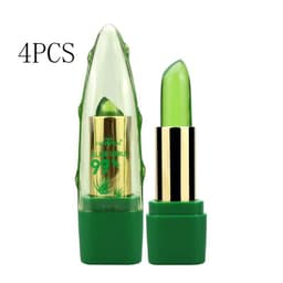 image-Aloe Vera Gel Color Changing Lipstick Gloss Moisturizer Anti-drying Desalination Fine-grain Lip Blam Care