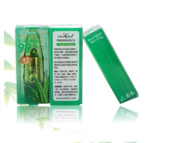 image-Aloe Vera Gel Color Changing Lipstick Gloss Moisturizer Anti-drying Desalination Fine-grain Lip Blam Care