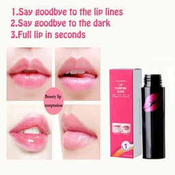 image-Lip Plumping Gloss Moisturizer Lip Skin Care Essence Anti Aging Anti-Wrinkle Lip Plumper Liquid Serum