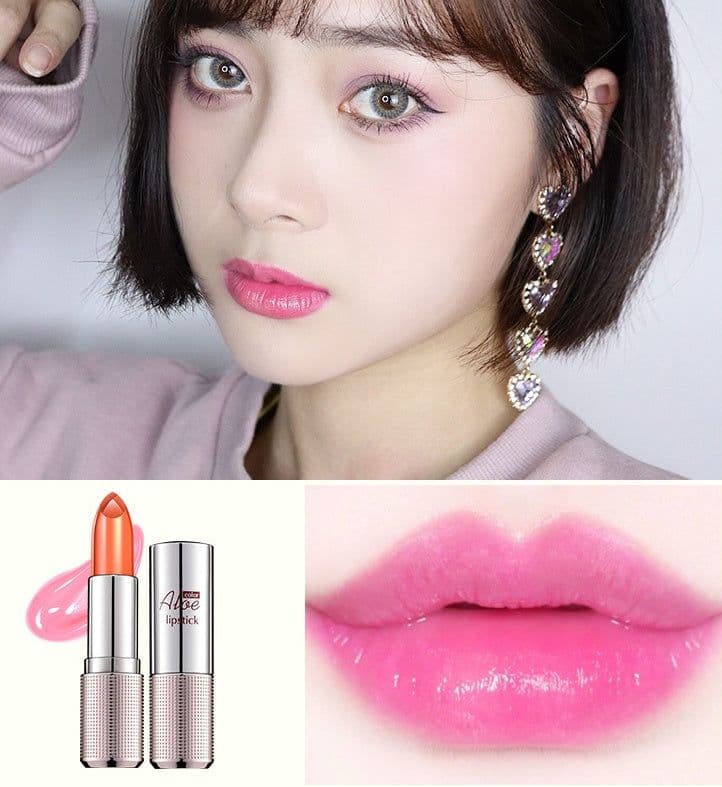 image-Aloe Vera crystal, aloe vera gel, aloe gel, color change lipstick, not easy to fade, not easy to touch cup