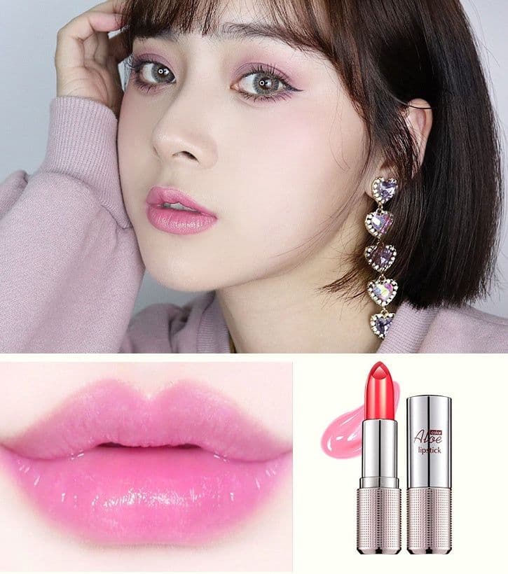 image-Aloe Vera crystal, aloe vera gel, aloe gel, color change lipstick, not easy to fade, not easy to touch cup