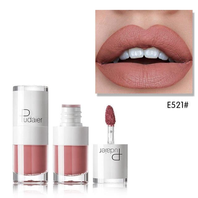 image-Lipstick 16 color white bottle matte lip gloss lasting moisturizing