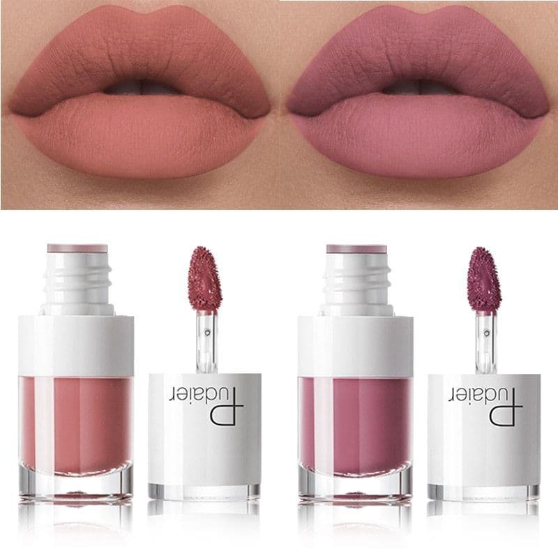 image-Lipstick 16 color white bottle matte lip gloss lasting moisturizing