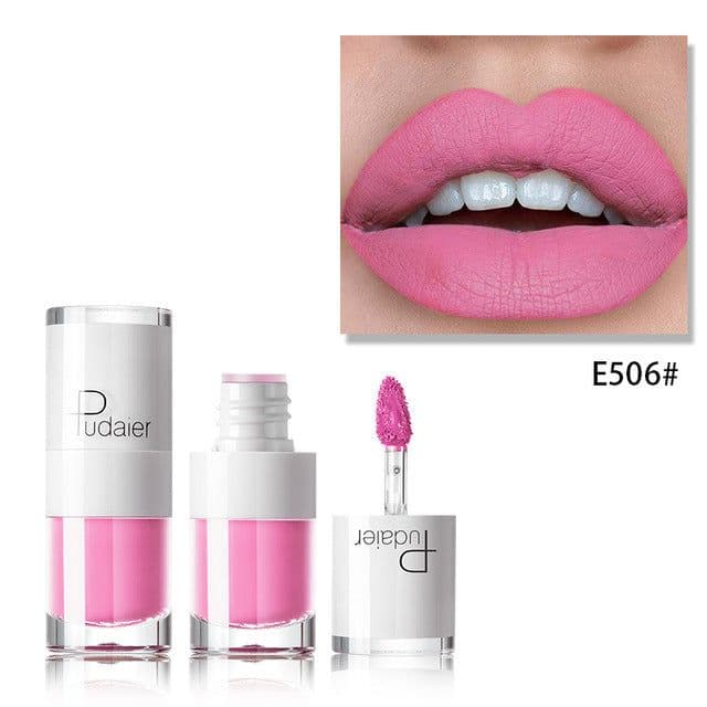 image-Lipstick 16 color white bottle matte lip gloss lasting moisturizing