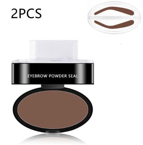 image-Eyebrow Powder Stamp Tint Stencil Kit Cosmetics Professional Makeup Waterproof Eye Brow Stamp Lift Eyebrow Enhancers Stencil Kit
