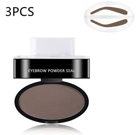 image-Eyebrow Powder Stamp Tint Stencil Kit Cosmetics Professional Makeup Waterproof Eye Brow Stamp Lift Eyebrow Enhancers Stencil Kit