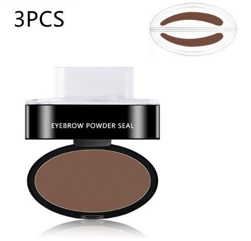 image-Eyebrow Powder Stamp Tint Stencil Kit Cosmetics Professional Makeup Waterproof Eye Brow Stamp Lift Eyebrow Enhancers Stencil Kit