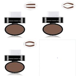 image-Eyebrow Powder Stamp Tint Stencil Kit Cosmetics Professional Makeup Waterproof Eye Brow Stamp Lift Eyebrow Enhancers Stencil Kit