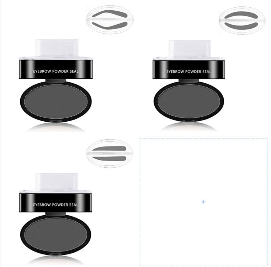 image-Eyebrow Powder Stamp Tint Stencil Kit Cosmetics Professional Makeup Waterproof Eye Brow Stamp Lift Eyebrow Enhancers Stencil Kit