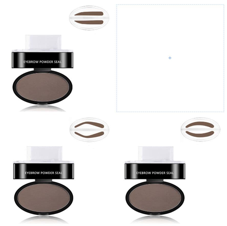 image-Eyebrow Powder Stamp Tint Stencil Kit Cosmetics Professional Makeup Waterproof Eye Brow Stamp Lift Eyebrow Enhancers Stencil Kit
