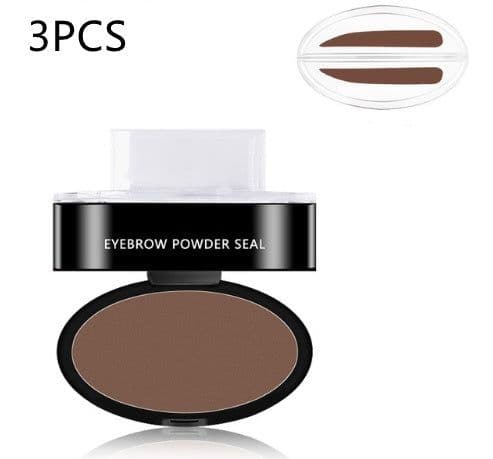 image-Eyebrow Powder Stamp Tint Stencil Kit Cosmetics Professional Makeup Waterproof Eye Brow Stamp Lift Eyebrow Enhancers Stencil Kit