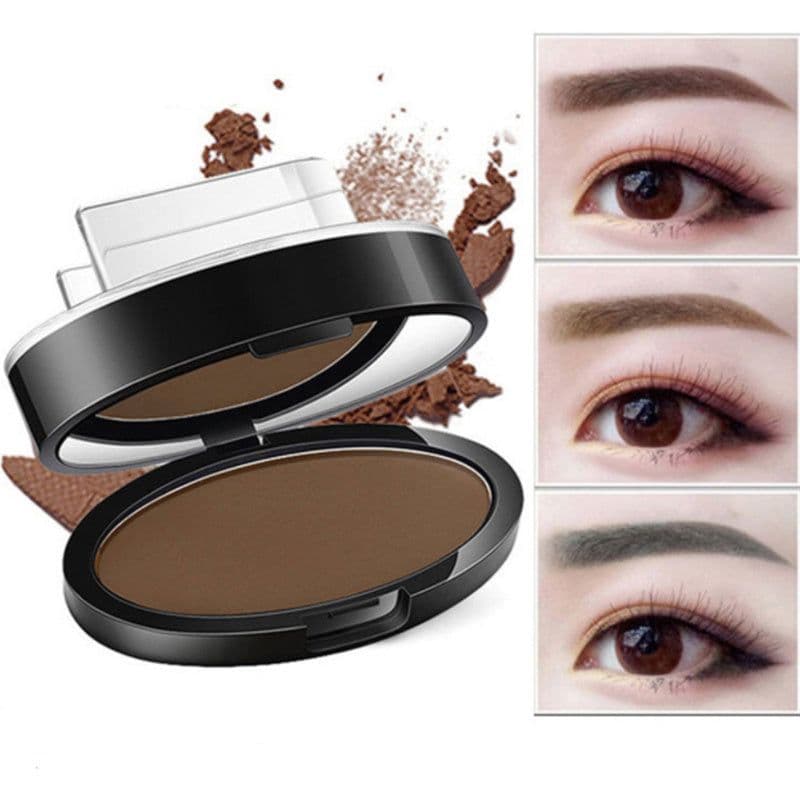 image-Eyebrow Powder Stamp Tint Stencil Kit Cosmetics Professional Makeup Waterproof Eye Brow Stamp Lift Eyebrow Enhancers Stencil Kit