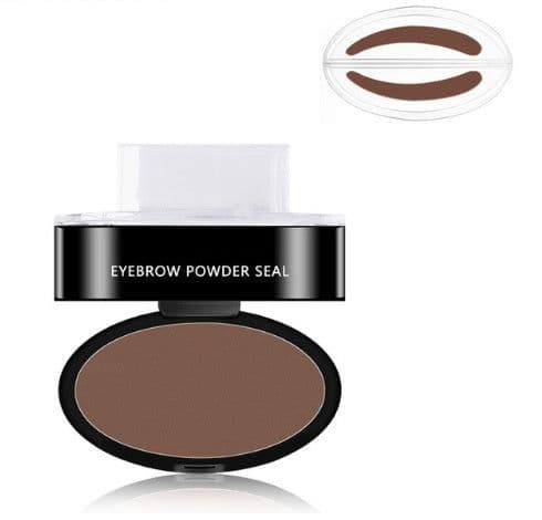image-Eyebrow Powder Stamp Tint Stencil Kit Cosmetics Professional Makeup Waterproof Eye Brow Stamp Lift Eyebrow Enhancers Stencil Kit