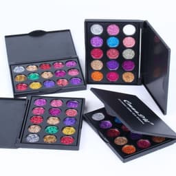 image-Female Natural Waterproof Glitter Eyeshadow Palette Shining Metals Powder Shimmer Eye Shadow Pigments Kits Diamond 15 Colors