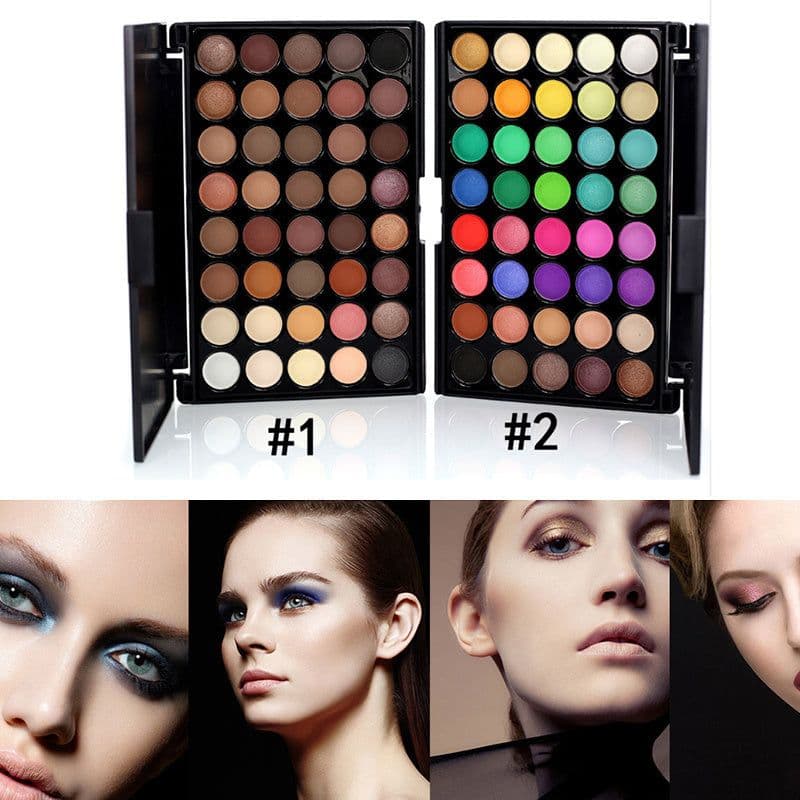 image-Palette Matte Eyeshadow Pallete Glitter Powder Eye Shadow Earth Shadow Brush Set
