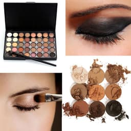 image-Palette Matte Eyeshadow Pallete Glitter Powder Eye Shadow Earth Shadow Brush Set