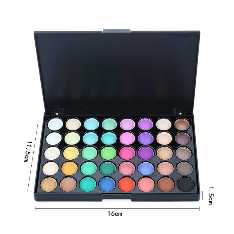 image-Palette Matte Eyeshadow Pallete Glitter Powder Eye Shadow Earth Shadow Brush Set