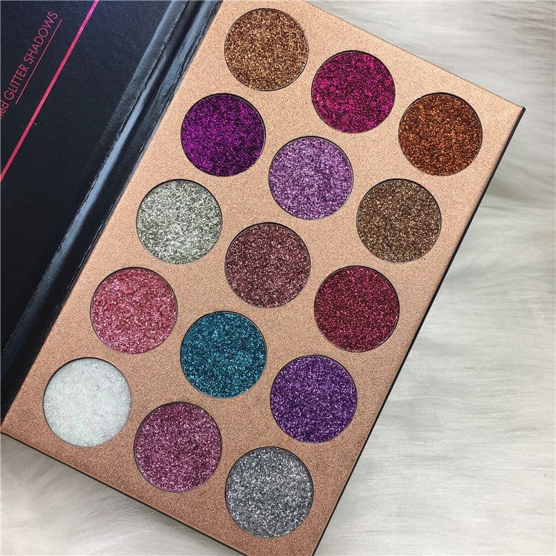 image-Beauty glazed 15 color sequins eye shadow