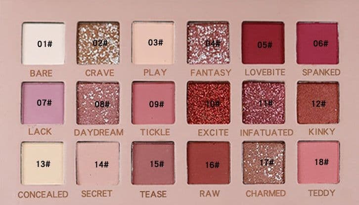 image-18 color eyeshadow pearl matte earth color makeup new eye shadow tray