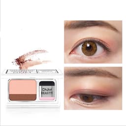 image-Double Color Lazy Double Layer Shadow Eyeshadow Makeup Palette Pigment Waterproof Shimmer Eye Makeup Cosmetics